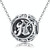 S925 Sterling Silver 26 English Letter Beads DIY Bracelet Necklace Accessories, Style:H