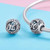 S925 Sterling Silver 26 English Letter Beads DIY Bracelet Necklace Accessories, Style:H