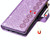 For Samsung Galaxy S10+ Multi-card Slots Starry Sky Laser Carving Glitter Zipper Horizontal Flip Leather Case with Holder & Wallet & Lanyard(Purple)