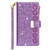 For Samsung Galaxy S20 Multi-card Slots Starry Sky Laser Carving Glitter Zipper Horizontal Flip Leather Case with Holder & Wallet & Lanyard(Purple)