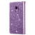 For Samsung Galaxy S9 Multi-card Slots Starry Sky Laser Carving Glitter Zipper Horizontal Flip Leather Case with Holder & Wallet & Lanyard(Purple)