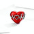 S925 Sterling Silver Pendant Love Heartbeat Red Love Heart Line Illustration Beads DIY Bracelet Necklace Accessories