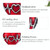 S925 Sterling Silver Pendant Love Heartbeat Red Love Heart Line Illustration Beads DIY Bracelet Necklace Accessories