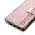 For Samsung Galaxy J6 (2018) Multi-card Slots Starry Sky Laser Carving Glitter Zipper Horizontal Flip Leather Case with Holder & Wallet & Lanyard(Rose Gold)