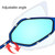 Motorcycle / Electromobile Modified Diamond-shaped Burnt Titanium Plating Rearview Mirror, Style:Twill Silver Blue