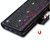 For Samsung Galaxy A30 / A20 Multi-card Slots Starry Sky Laser Carving Glitter Zipper Horizontal Flip Leather Case with Holder & Wallet & Lanyard(Black)