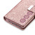 For Samsung Galaxy S20 Multi-card Slots Starry Sky Laser Carving Glitter Zipper Horizontal Flip Leather Case with Holder & Wallet & Lanyard(Rose Gold)