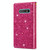 For Samsung Galaxy S10e Multi-card Slots Starry Sky Laser Carving Glitter Zipper Horizontal Flip Leather Case with Holder & Wallet & Lanyard(Rose Red)