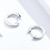 Simple Earrings Sterling Silver S925 Earrings Ear Buckles, Color:Silver