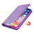 For Samsung Galaxy S20+ Ultrathin Glitter Magnetic Horizontal Flip Leather Case with Holder & Card Slots(Purple)