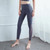 Double Sided Brocade Nude Fitness Pants Mesh Stitching High Waist Yoga Pants (Color:Gray Purple Size:XL)