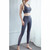 Double Sided Brocade Nude Fitness Pants Mesh Stitching High Waist Yoga Pants (Color:Gray Purple Size:XL)