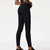 Double Sided Brocade Nude Sports Fitness Pants High Waist, Abdomen And Buttock Lifting Yoga Pants (Color:Black Size:S)