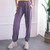 High Waist Drawstring Fitness Pants Loose Casual Sports Yoga Clothes (Color:Smoke Purple Size:XL) High Waist Drawstring Fitness Pants Loose Casual Sports Yoga Clothes (Color:Smoke Purple Size:XL)