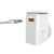 LDNIO A1301Q 2 in 1 18W QC3.0 USB Interface Travel Charger Mobile Phone Charger with 8 Pin Data Cable, US Plug