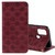 For Samsung Galaxy M31 Lucky Flowers Embossing Pattern Magnetic Horizontal Flip Leather Case with Holder & Card Slots(Wine Red)