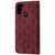 For Samsung Galaxy M31 Lucky Flowers Embossing Pattern Magnetic Horizontal Flip Leather Case with Holder & Card Slots(Wine Red)