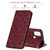For Samsung Galaxy M31 Lucky Flowers Embossing Pattern Magnetic Horizontal Flip Leather Case with Holder & Card Slots(Wine Red)