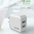 LDNIO A2201 2.4A Dual USB Charging Head Travel Direct Charge Mobile Phone Adapter Charger With Type-C Data Cable(EU Plug)