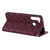 For Samsung Galaxy A21 Lucky Flowers Embossing Pattern Magnetic Horizontal Flip Leather Case with Holder & Card Slots(Wine Red)