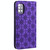 For Samsung Galaxy A51 5G Lucky Flowers Embossing Pattern Magnetic Horizontal Flip Leather Case with Holder & Card Slots(Purple)