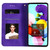 For Samsung Galaxy A51 5G Lucky Flowers Embossing Pattern Magnetic Horizontal Flip Leather Case with Holder & Card Slots(Purple)