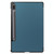 For Samsung Galaxy Tab S7 T870 Custer Texture Horizontal Flip Leather Case with Three-folding Holder & Sleep / Wake-up Function(Dark Green)