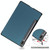 For Samsung Galaxy Tab S7 T870 Custer Texture Horizontal Flip Leather Case with Three-folding Holder & Sleep / Wake-up Function(Dark Green)