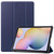 For Samsung Galaxy Tab S7 T870 Custer Texture Horizontal Flip Leather Case with Three-folding Holder & Sleep / Wake-up Function(Dark Blue)