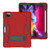 For iPad Pro 12.9 2021 / 2020 / 2019 Contrast Color Silicone + PC Protective Tablet Case with Holder(Red + Black)