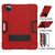 For iPad Pro 12.9 2021 / 2020 / 2019 Contrast Color Silicone + PC Protective Tablet Case with Holder(Red + Black)