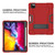 For iPad Pro 12.9 2021 / 2020 / 2019 Contrast Color Silicone + PC Protective Tablet Case with Holder(Red + Black)