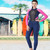 DIVE&SAIL WS-19481 One-piece Long-sleeved Warm Diving Suit Surfing Snorkeling Swimsuit, Size:S(Black)