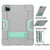 For iPad Pro 12.9 2021 / 2020 / 2019 Contrast Color Silicone + PC Protective Tablet Case with Holder(Grey + Mint Green)