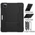 For iPad Pro 12.9 2021 / 2020 / 2019 Contrast Color Silicone + PC Protective Tablet Case with Holder(Black)