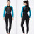 DIVE&SAIL WS-19481 One-piece Long-sleeved Warm Diving Suit Surfing Snorkeling Swimsuit, Size:S(Black Blue)