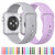 For Apple Watch Series 9&8&7 41mm / SE 3&SE 2&6&SE&5&4 40mm / 3&2&1 38mm High-performance Ordinary & Longer Rubber Sport Watch Band with Pin-and-tuck Closure(Violet)
