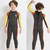 DIVE&SAIL WS-18816 Children Diving Suit One-piece Long-sleeved Swimsuit Sunscreen Hot Spring Surfing Suit, Size:XXL(Army Green Yellow Sleeves)