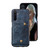 For OPPO Realme 6 Double Buckle PU + TPU Shockproof Magnetic Protective Case with Card Slot & Holder(Blue)