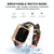 For Fitbit Versa 2 Leather Middle Opening Watch Band(Black Pink Flower)