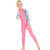 DIVE & SAIL M150556K Shell Pattern Children Diving Suit One-piece Swimsuit Snorkeling Surfing Anti-jellyfish Clothing, Size:XL(Pink)