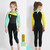 DIVE & SAIL WS-18818 Children Diving Suit One-piece Warm Snorkeling Surfing Anti-jellyfish Swimsuit, Size:XXL(Gray Green Sleeve)