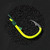 15 PCS / 3 Sets Stranded Double Hook Anti-winding Silver Carp Fishing Group Spring Fishing Hook, Specification:10(Fluorescent Hook)