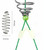 15 PCS / 3 Sets Stranded Double Hook Anti-winding Silver Carp Fishing Group Spring Fishing Hook, Specification:10(Fluorescent Hook)