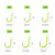15 PCS / 3 Sets Stranded Double Hook Anti-winding Silver Carp Fishing Group Spring Fishing Hook, Specification:10(Fluorescent Hook)