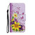 For iPhone 11 Pro Max Colored Drawing Pattern Horizontal Flip Leather Case with Holder & Card Slots & Wallet(Yellow Flower Butterfly)
