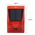 129dB Solar Alarm Light Human Body Induction Remote Control Alarm Farm Anti-theft Drive Object Sound and Light Alarm Light, Style:N911C English