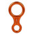 Climbing Rescue Figure 8 Descender Rappelling Gear Belay Device (Orange)