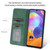 For Samsung Galaxy A31 Retro Skin Feel Business Magnetic Horizontal Flip Leather Case(Army Green)