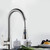 Kitchen Pull-out Faucet Hot And Cold Home 304 Stainless Steel Retractable Rotating Faucet, Style:Brushed copper